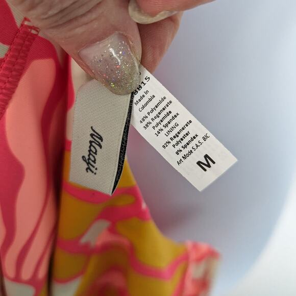 Maaji Dali Flowers Triton Surf Swimsuit 1 Piece Long Sleeve Reversible M New - Picture 5 of 9